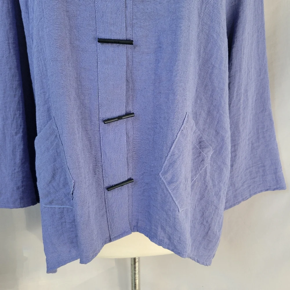 Habitat Clothes to Live Textured Button Front Cardigan Jacket Purple L - Picture 7 of 15